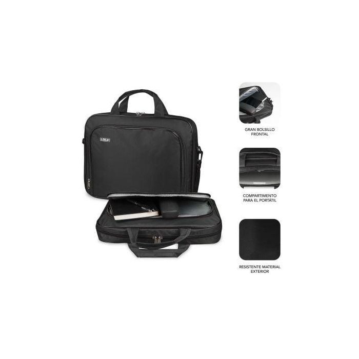 Subblim Maletín Oxford Portátil 11-12.5 Pulgadas Negro - Poliéster Resistente, Acolchado, Compartimentos Múltiples 1 Subblim Maletín Oxford Portátil 11-12.5 Pulgadas Negro - Poliéster Resistente, Acolchado, Compartimentos Múltiples 1