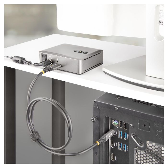 StarTech 10G5A2CS Hub USB-C de 7 Puertos, Autoalimentado, 10 Gbps, USB 3.2 Gen 2 Tipo-A y Tipo-C, Color Plata