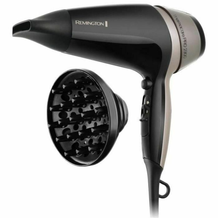 Remington D5715 Secador de Pelo Iónico Thermacare Profesional 2300W, Parrilla Cerámica, Difusor, Concentrador Fino, 3 Temperaturas