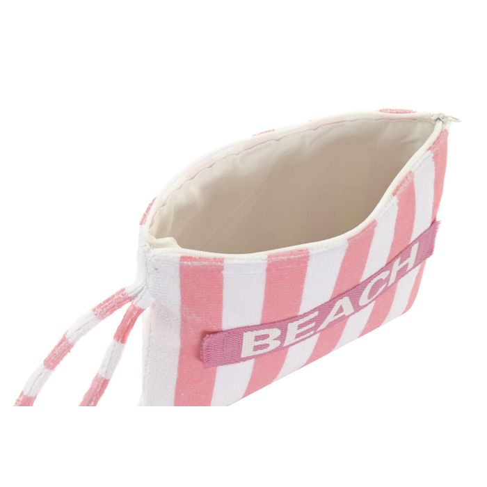 DKD Home Decor Neceser Mediterraneo Azul Coral Poliester 21 x 26 cm (6 Unidades)