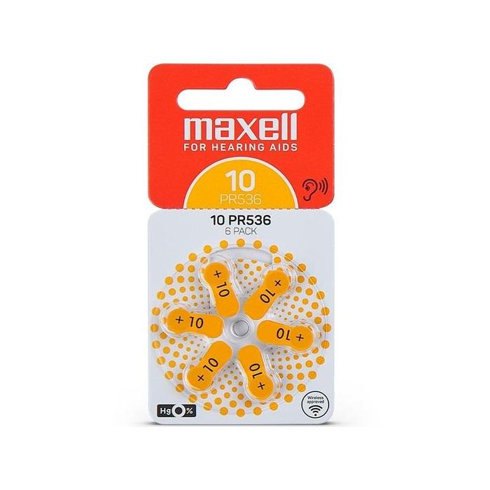 Maxell Baterias De Aire De Zinc 1,45 V - Pr536 10 Pack 6U Maxell Baterias De Aire De Zinc 1,45 V - Pr536 10 Pack 6U