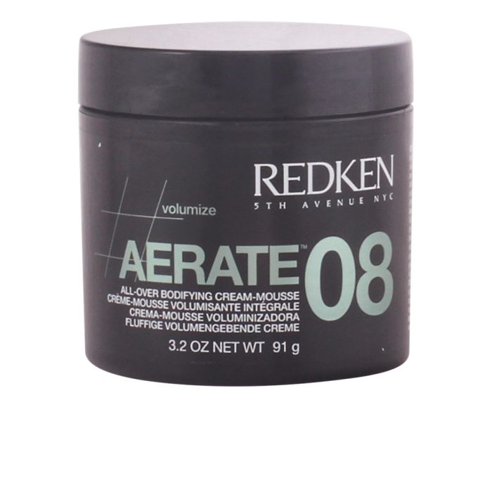 Redken AERATE 08 Crema Mousse de Peinado Bodificante para Volumen, Cuerpo y Control Duradero, Protección UV para Cabello Teñido 91g