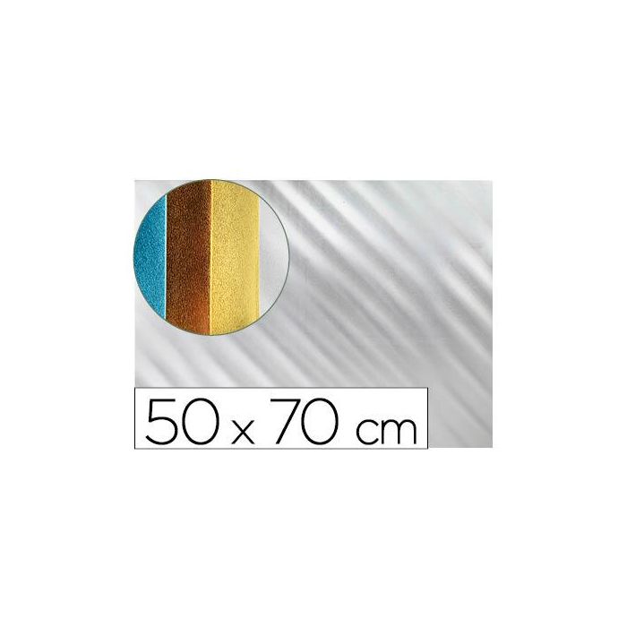 Goma Eva Liderpapel 50x70 cm Espesor 2 mm Metalizada Plata 10 unidades