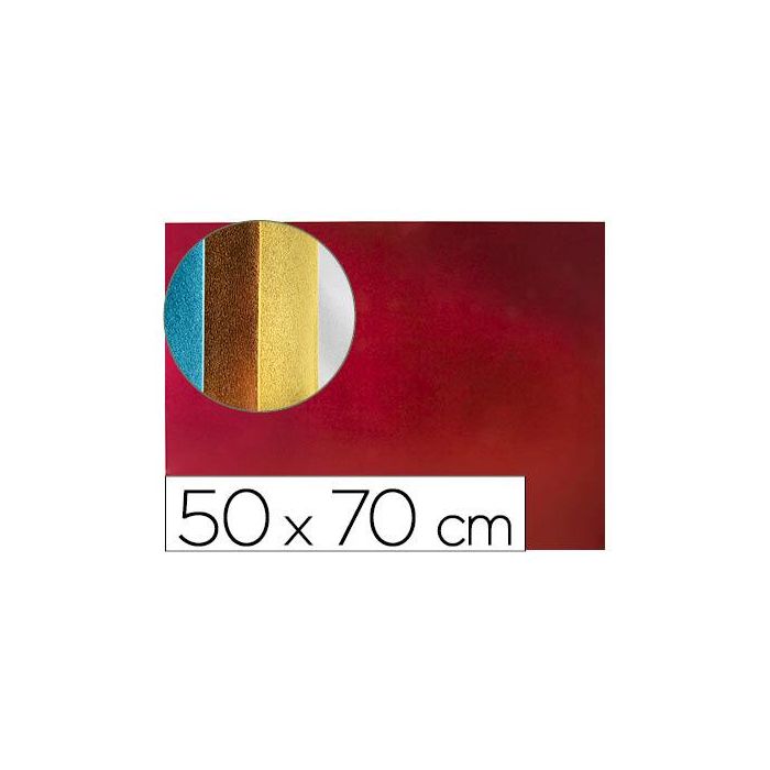 Goma Eva Liderpapel 50x70 cm Espesor 2 mm Metalizada Rojo 10 unidades