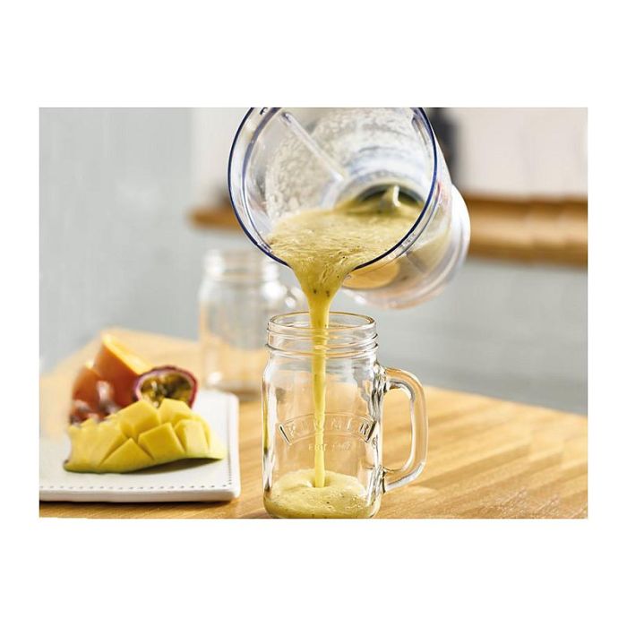 Kenwood Robot de Cocina Multipro Compact FDM301SS, 800W, 2.1L, Color Negro/Acero Inoxidable, con Licuadora 1.2L, Exprimidor y Accesorios (3 Discos)