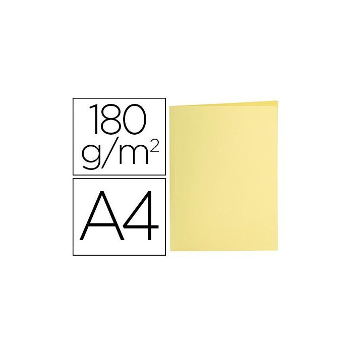 Subcarpeta Liderpapel A4 Amarillo Pastel 180 gr-M2 50 unidades