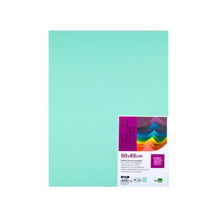 Cartulina Liderpapel 50x65 cm 180 gr-M2 Verde Paquete De 25 Hojas 1