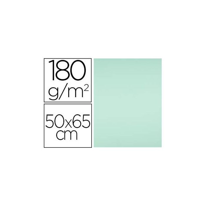 Cartulina Liderpapel 50x65 cm 180 gr-M2 Verde Paquete De 25 Hojas