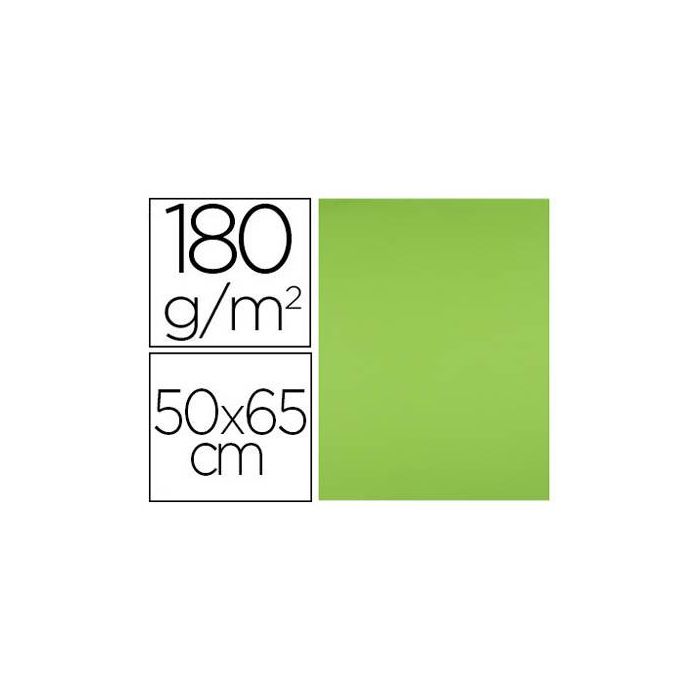 Cartulina Liderpapel 50x65 cm 180 gr-M2 Verde Pistacho Paquete De 25 Hojas