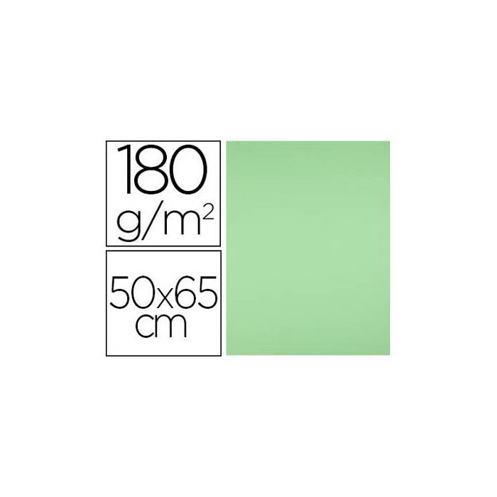 Cartulina Liderpapel 50x65 cm 180 gr-M2 Verde Hierba Paquete De 25 Hojas