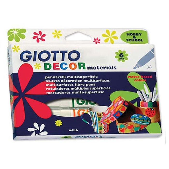 Giotto Rotuladores Decor Materiales Cualquier Superficie C-Surtidos Estuche 6 Ud 1