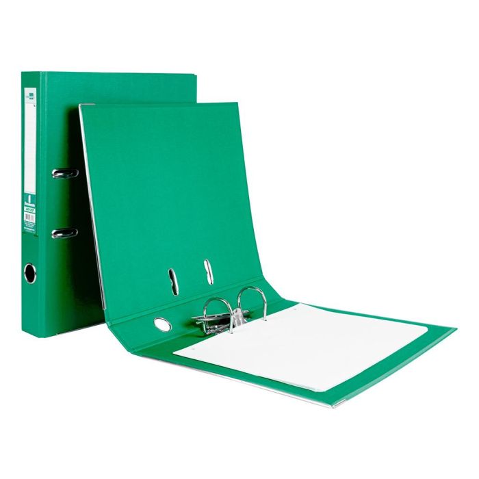 Archivador De Palanca Liderpapel Folio Documenta Forrado Pvc Con Rado Lomo 52 mm Verde Compresor Metalico 4