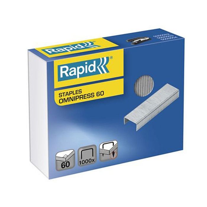 Grapas Rapid Omnipress 60 gralvanizadas Caja De 1000 Unidades 1