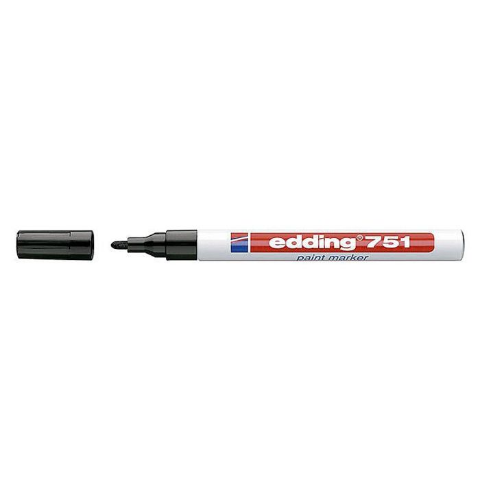 Rotulador Edding Punta Fibra 751 Negro Punta Redonda 1-2 mm 10 unidades 1