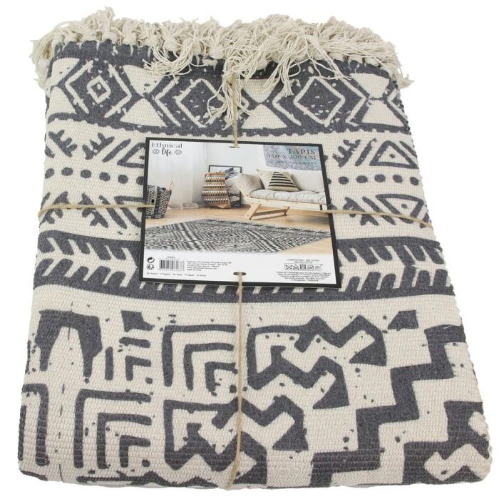 Home Deco Factory Alfombra Étnica Ethnical Life 140x200 cm Algodón y Poliéster 1 Home Deco Factory Alfombra Étnica Ethnical Life 140x200 cm Algodón y Poliéster 1