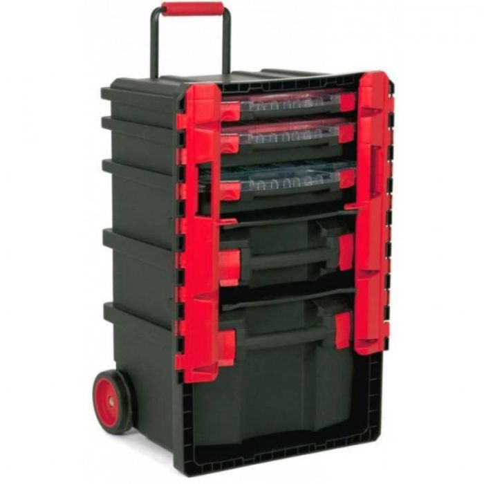 Tayg 159008 Taller Móvil Mod. 59 con Ruedas, Gran Capacidad 500x410x770 mm, Incluye 3 Estuches, 1 Maleta y 1 Cajón