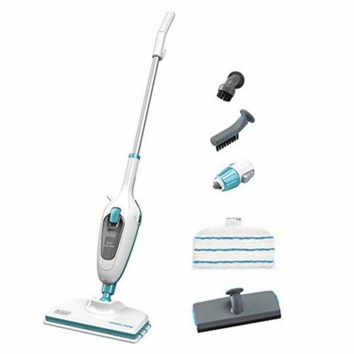 Black + Decker FSMH13E5-QS Limpiador a vapor con cepillo 5 en 1, 1300W, mata 99.9% gérmenes, 380ml, calentamiento 25s, cable 4.8m Black + Decker FSMH13E5-QS Limpiador a vapor con cepillo 5 en 1, 1300W, mata 99.9% gérmenes, 380ml, calentamiento 25s, cable 4.8m