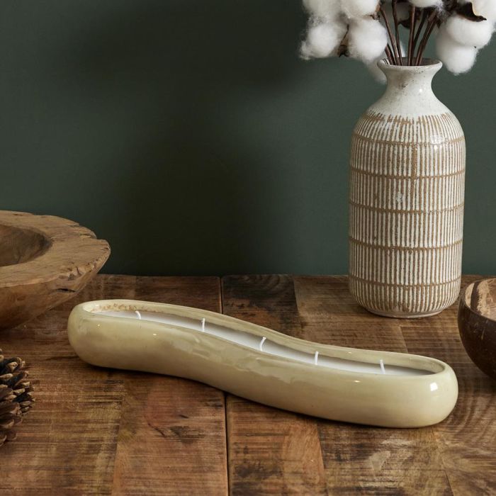 Home Deco Factory Vela Perfumada Natural 30x7 cm Cerámica Esmaltada 5 Mechas Colección Natural 6 Home Deco Factory Vela Perfumada Natural 30x7 cm Cerámica Esmaltada 5 Mechas Colección Natural 6