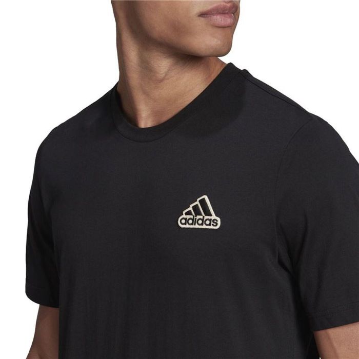 Camiseta de Manga Corta Hombre Adidas Essentials Feel Comfy Negro 2 Camiseta de Manga Corta Hombre Adidas Essentials Feel Comfy Negro 2