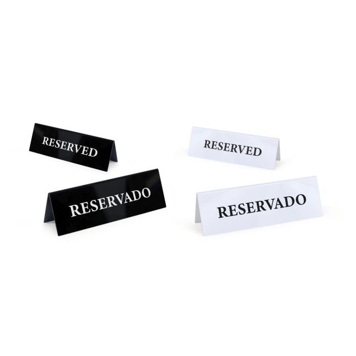 Placa Acrílica Reservado 15x5 cm - My Bar (24 Unidades) 15 Placa Acrílica Reservado 15x5 cm - My Bar (24 Unidades) 15