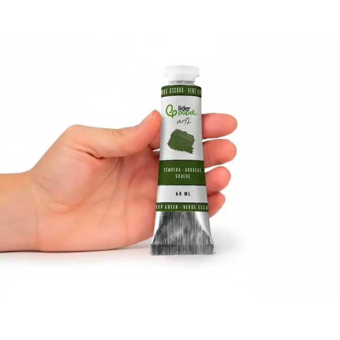 Liderpapel Pintura Gouache/Témpera Tubo de Aluminio 60 ml Verde Oscuro 4