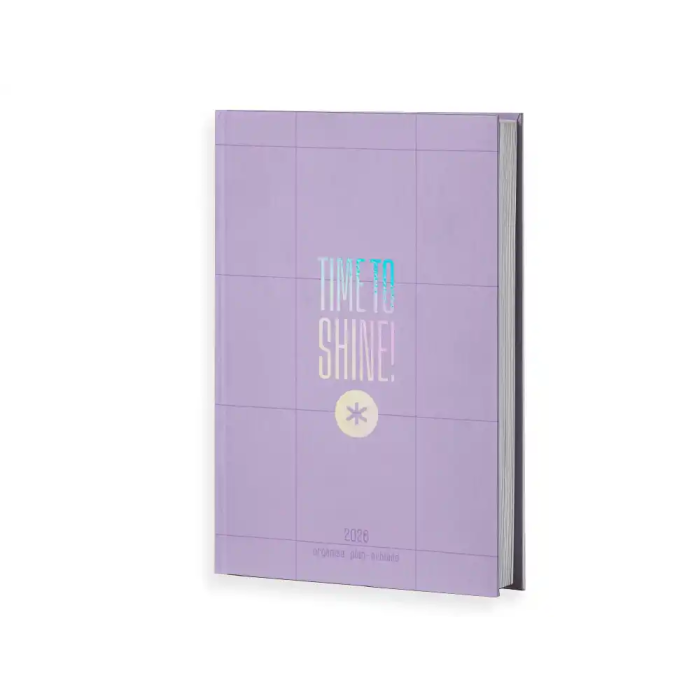 Antartik Time to Shine Agenda A5+ Día Página Morado Papel 80g FSC Encuadernada 1