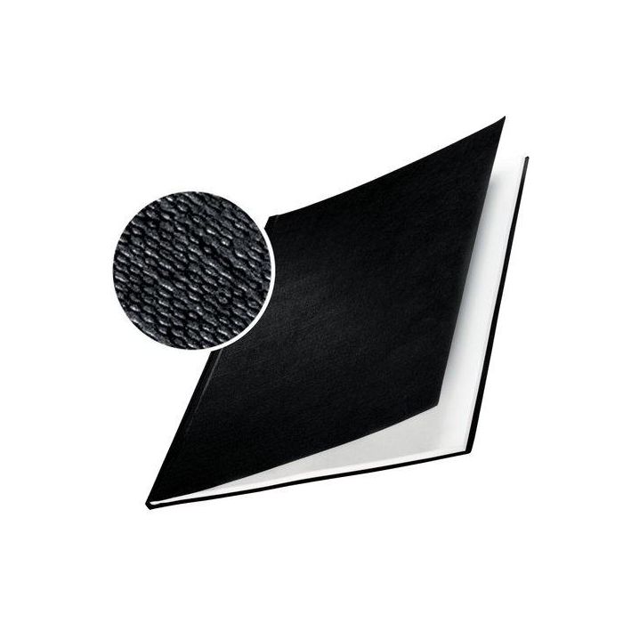 Leitz 35560 Tapa de Encuadernación Channel Rígida DIN A4 Negra Cartón Capacidad 10-35 Hojas