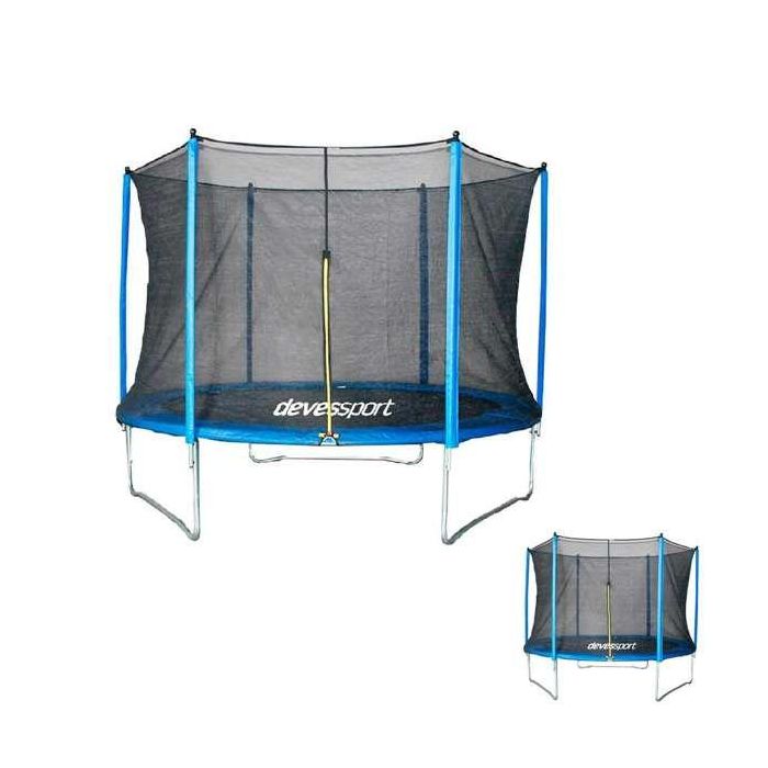 Ociotrends Trampolin 245 cm Diametro x 219 cm Altura con Red de Seguridad, Soporta 80 kg, Color Azul/Gris 2 Ociotrends Trampolin 245 cm Diametro x 219 cm Altura con Red de Seguridad, Soporta 80 kg, Color Azul/Gris 2