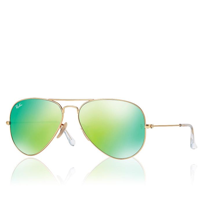 Rayban Gafas de Sol RB3025 112/19 58 mm Montura Oro Cristales Verde Flash Aviator Mujer Hombre 3