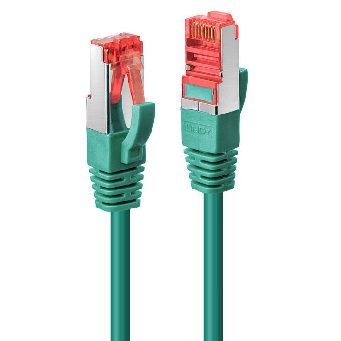 Lindy Cable Patch de Red Cat.6 S/FTP PIMF RJ45 Apantallado Snagless Contactos Oro para Gigabit Ethernet 2m Verde