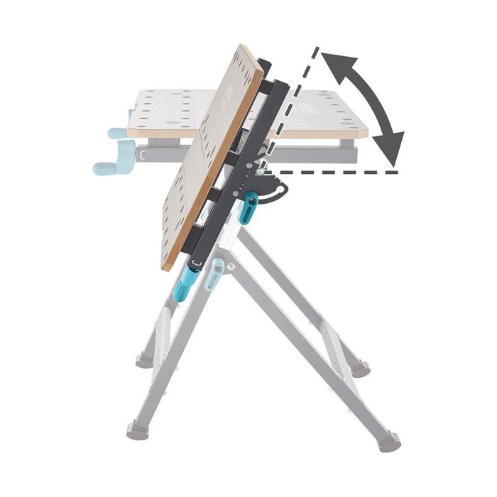 Wolfcraft Mesa de trabajo y sujeción master 650 ergo 6870000 | Altura regulable 780-950mm, Inclinable hasta 65°, Carga hasta 120kg 1 Wolfcraft Mesa de trabajo y sujeción master 650 ergo 6870000 | Altura regulable 780-950mm, Inclinable hasta 65°, Carga hasta 120kg 1