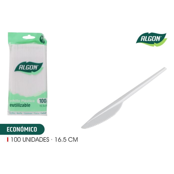 Set de 100 cuchillos ecológicos Algon 16.5 cm (20 Cajas) Set de 100 cuchillos ecológicos Algon 16.5 cm (20 Cajas)