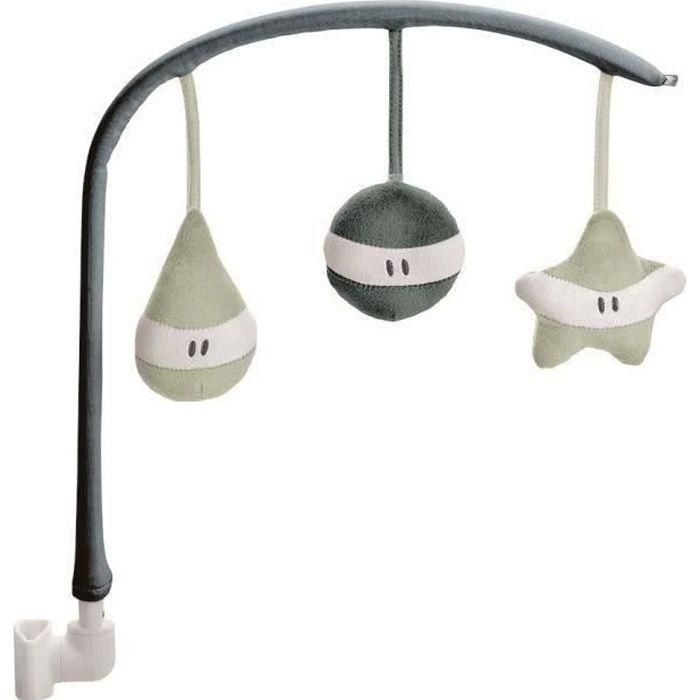 Beaba Arco de Juegos Transat Up & Down III Ergonómico Gris para Estimulación y Motricidad del Bebé con 3 Juguetes Desmontables