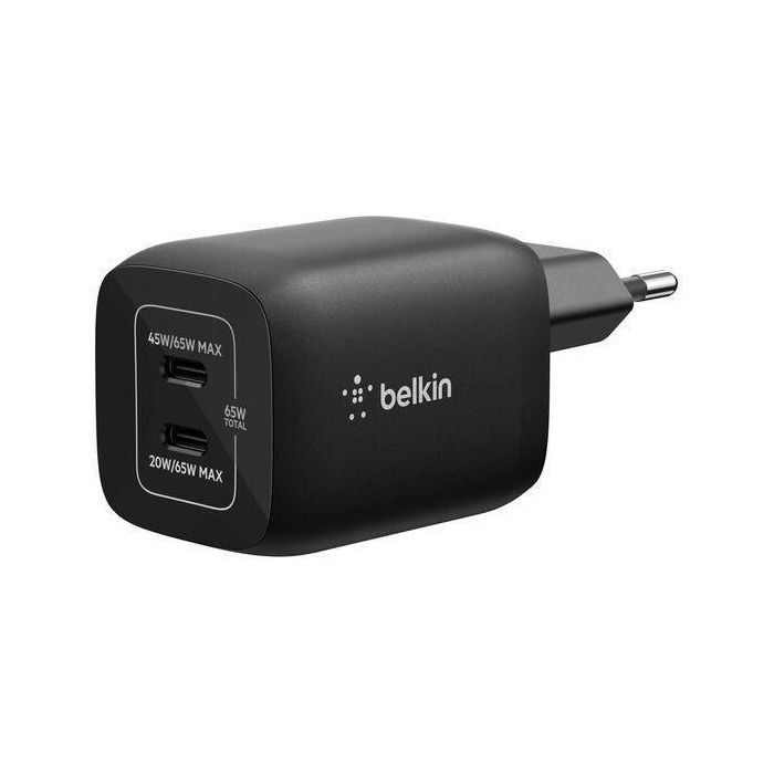 Belkin 745883925216 Cargador de Pared Doble USB-C de 65W para Nintendo Switch 2, Color Negro 3 Belkin 745883925216 Cargador de Pared Doble USB-C de 65W para Nintendo Switch 2, Color Negro 3