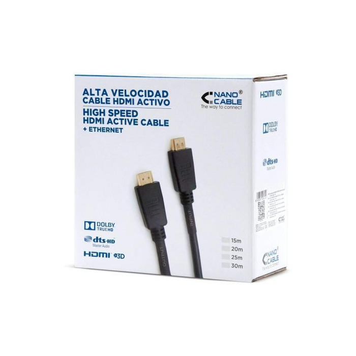 Cable HDMI 1.4 Nanocable 10.15.1815/ HDMI Macho - HDMI Macho/ 15m/ Negro 3 Cable HDMI 1.4 Nanocable 10.15.1815/ HDMI Macho - HDMI Macho/ 15m/ Negro 3