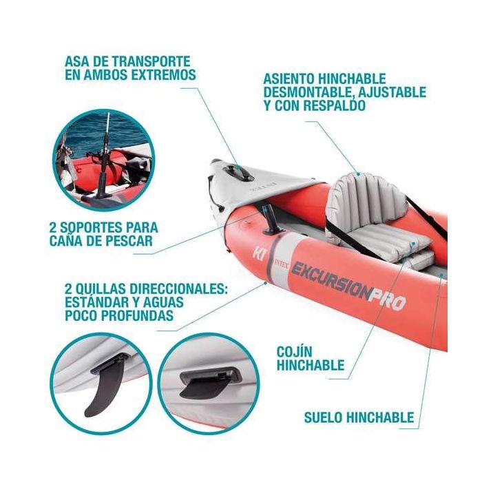 Kayak excursion pro 305x91x46 cm remo incluido aluminio masbomba 1 Kayak excursion pro 305x91x46 cm remo incluido aluminio masbomba 1