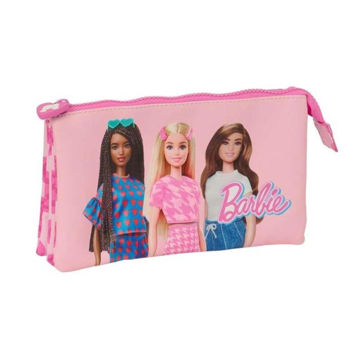 Bolso Escolar Portatodo Safta Triple Barbie Love 30x220x120 mm 7