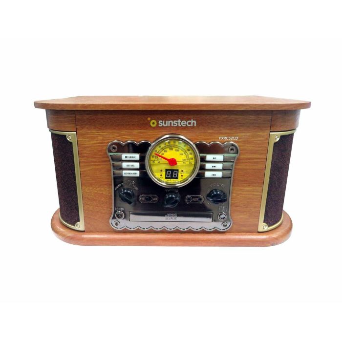 Tocadiscos Sunstech PXRC52CDWD Marrón Madera 2 Tocadiscos Sunstech PXRC52CDWD Marrón Madera 2
