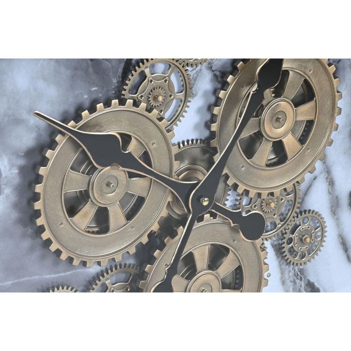 Reloj de Pared Home ESPRIT Blanco Dorado Metal 140 x 9 x 140 cm 3