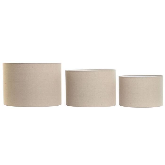 DKD Home Decor Pantalla de Techo Urban Beige de Lino y Metal, Medidas 40x40x28 cm, Socket E27, Set de 3 Piezas 0 DKD Home Decor Pantalla de Techo Urban Beige de Lino y Metal, Medidas 40x40x28 cm, Socket E27, Set de 3 Piezas 0