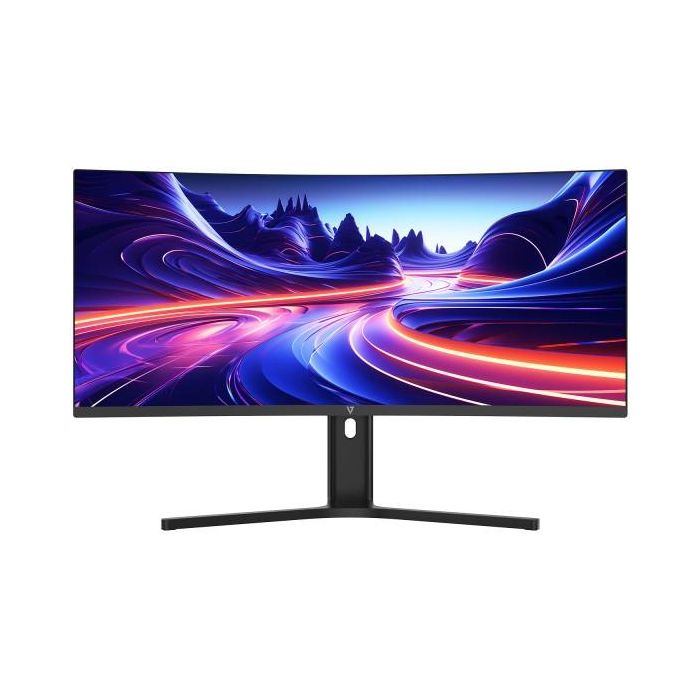 V7 Videoseven L340WQ-HAS Monitor Curvo 34" UltraWide QHD 3440x1440 USB-C Altura Ajustable 120Hz Negro 4