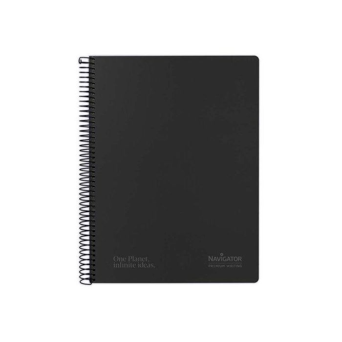 Bloc Navigator Tapa Extra A4 80H Cuadric.4X4 80G Negro (Set de 5)