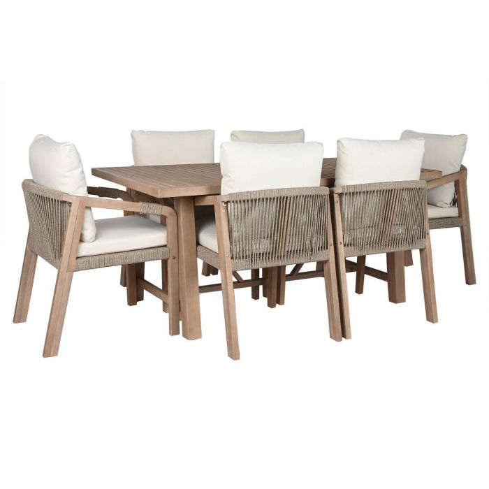 Mesa Comedor Terraza Y Jardin DKD Home Decor Marron Beige 90 x 75 x 170 cm Set de 7 0 Mesa Comedor Terraza Y Jardin DKD Home Decor Marron Beige 90 x 75 x 170 cm Set de 7 0