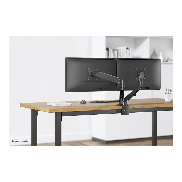 Neomounts DS70-700BL2 Soporte para Monitor de 17-27 Pulgadas, Brazo con Resorte de Gas, Abrazadera para Escritorio, Negro