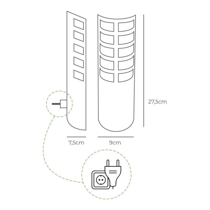 EDM Atrapainsectos eléctrico 9W con luz UV y placa adhesiva, para interior, alcance 50 m², 27.5 cm de alto EDM Atrapainsectos eléctrico 9W con luz UV y placa adhesiva, para interior, alcance 50 m², 27.5 cm de alto