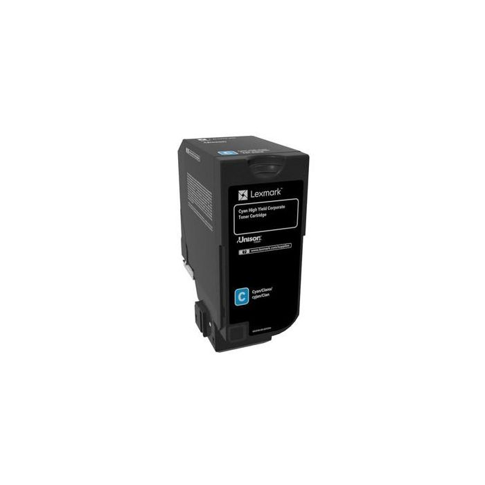 Lexmark 74C2HCE Tóner cian original alto rendimiento 12.000 páginas para impresora CS725
