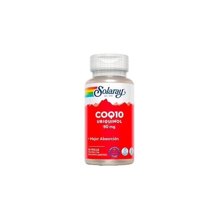 SOLARAY Ubiquinol CoQ10 50 mg, 30 Perlas. Forma reducida de Coenzima Q10 para energía