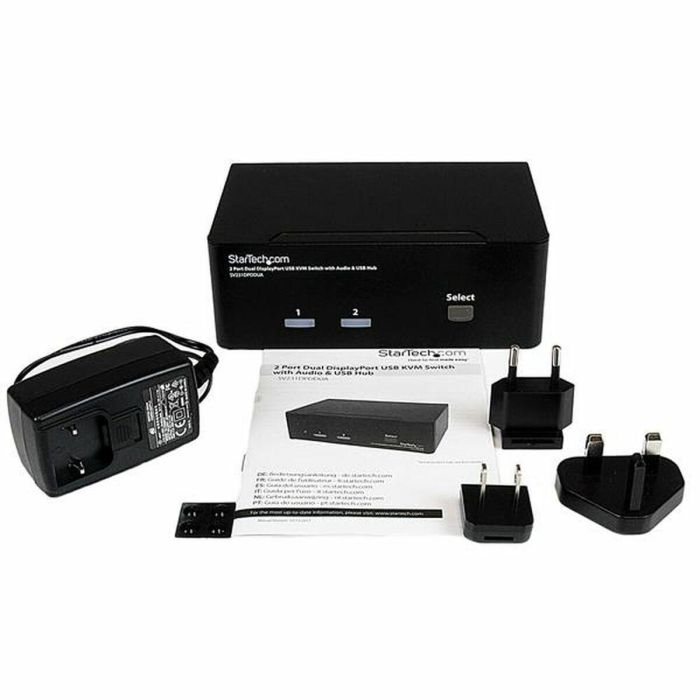 Conmutador KVM con 2 Puertos Startech SV231DPDDUA Negro 1 Conmutador KVM con 2 Puertos Startech SV231DPDDUA Negro 1