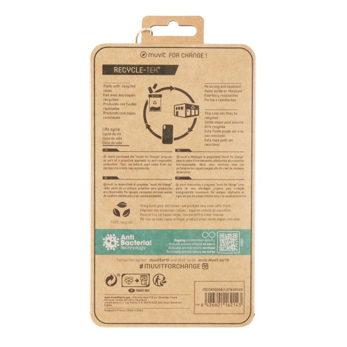 Funda para Móvil Muvit for Change iPhone X/XS Transparente