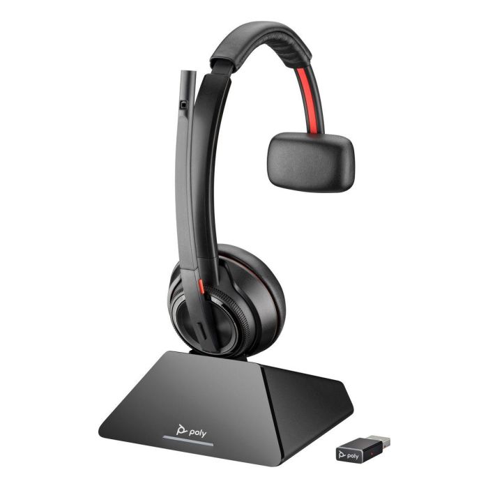 HP Poly Savi 8210 UC Monaural DECT Auriculares Inalámbricos para Oficina y Teletrabajo con Cancelación de Ruido y Cuna de Carga 1 HP Poly Savi 8210 UC Monaural DECT Auriculares Inalámbricos para Oficina y Teletrabajo con Cancelación de Ruido y Cuna de Carga 1
